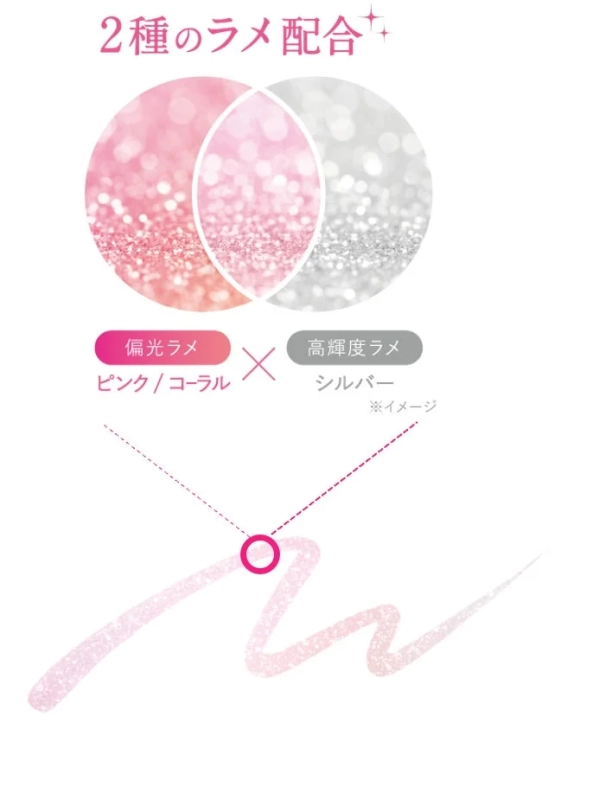 2種のラメ配合イメージ