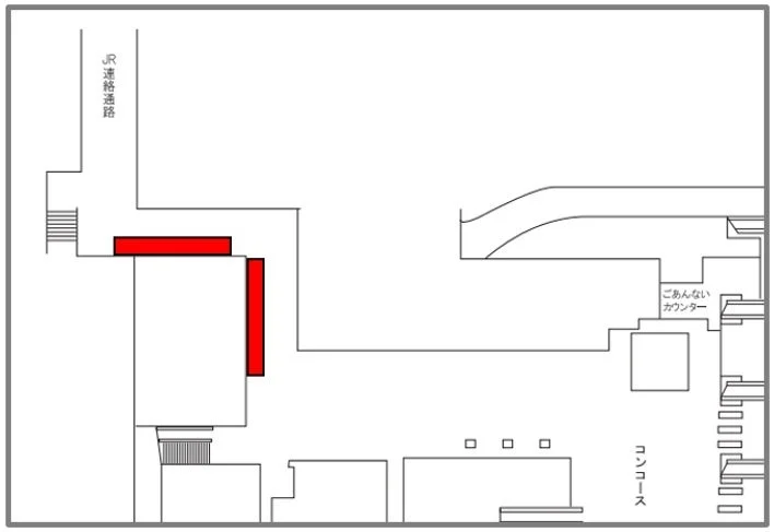 阪急大阪梅田駅コンコースの地図