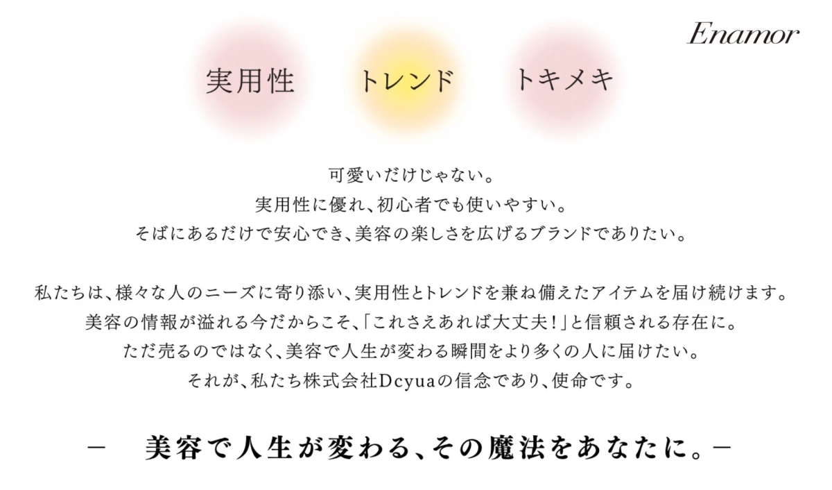 Enamorのブランドコンセプト