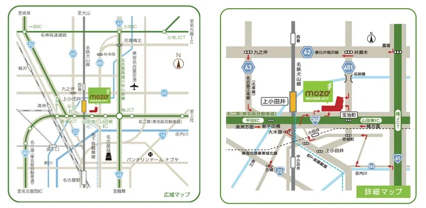 mozo WONDER CITYの地図