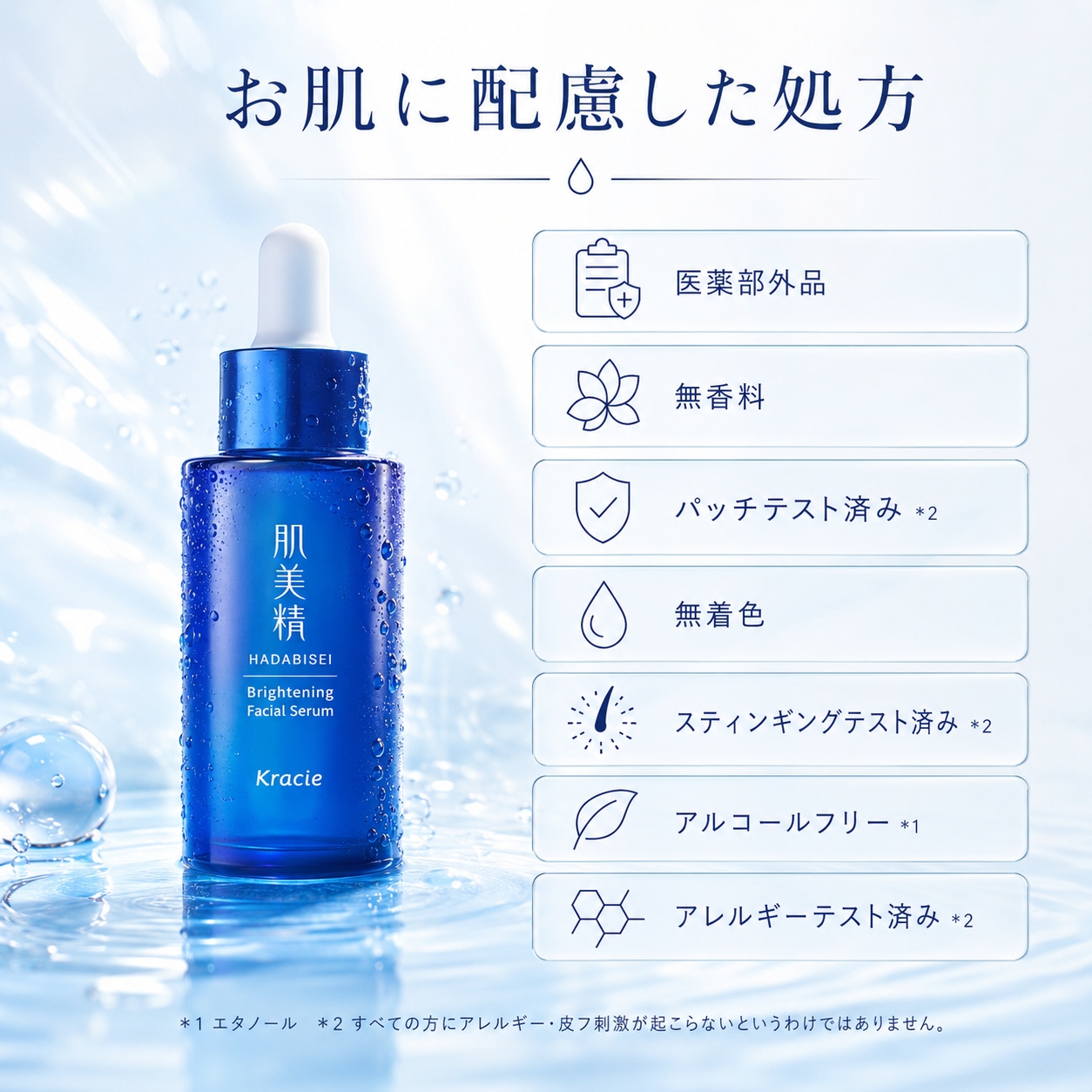 肌美精 薬用美白美容液の評価イメージ画像